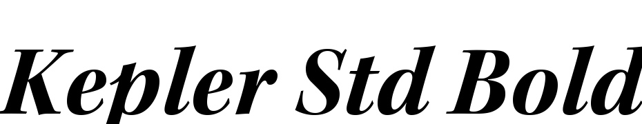 Kepler Std Bold Italic Subhead Font Download Free
